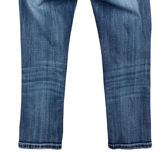 Miss Me Cuffed Capri Jeans Embroidered Sequins 25 - Picture 11 of 12